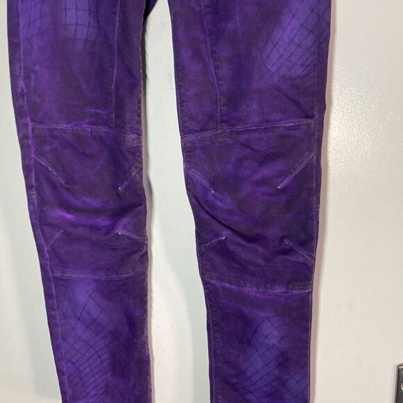 ! ITEM Purple Low Rise Skinny Jeans Fitted Racer Womens Size 26 - Picture 6 of 15